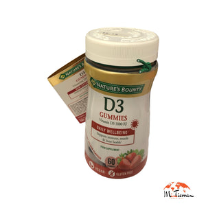 Vitamina D3 60 gummies Natures Bounty