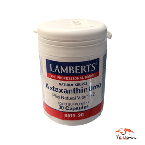 Astaxantina con vitamina E 8mg 30 cap Lamberts