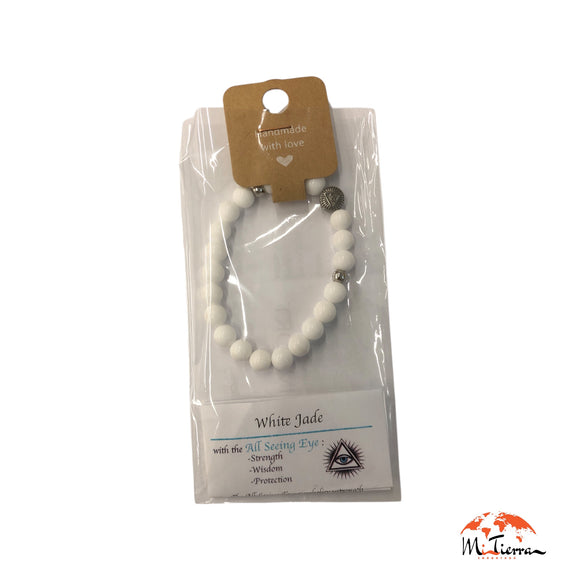 Pulsera white Jade