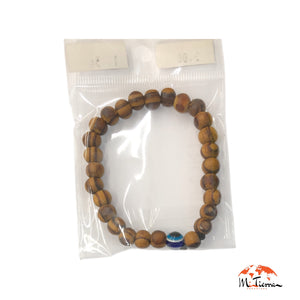 Pulsera de madera con ojo turco