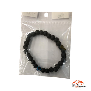 Pulsera de madera negra y ojo turco