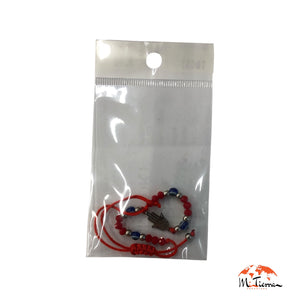 Pulsera roja con mano de fatima y 4 ojos turcos