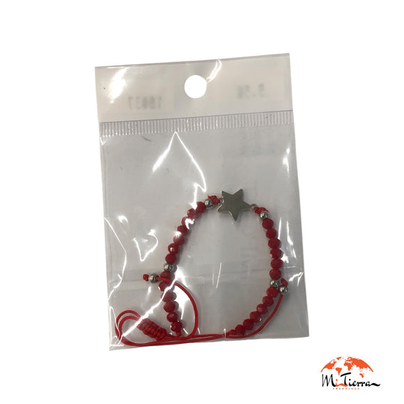 Pulsera roja con estrella