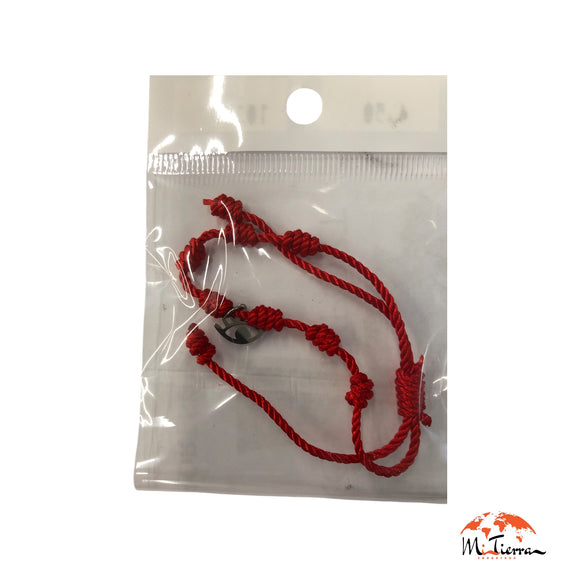 Pulsera 7 nudos roja con ojo