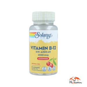 Vitamina B-12 sin azúcar  2000mcg Solaray